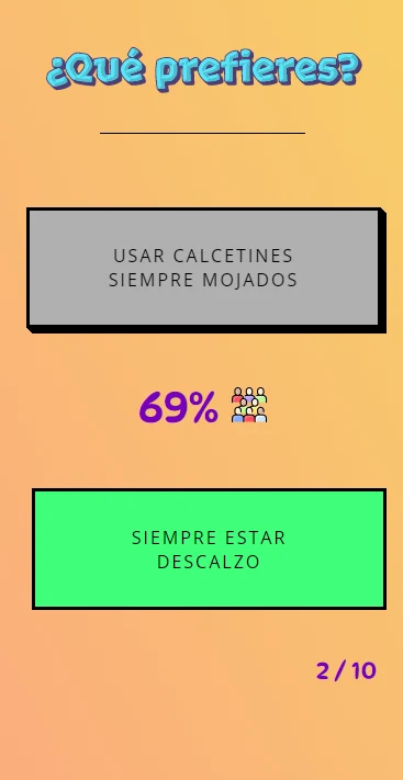 ¿Qué Prefieres? En español screenshot